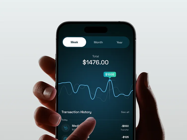Digital financial application screen